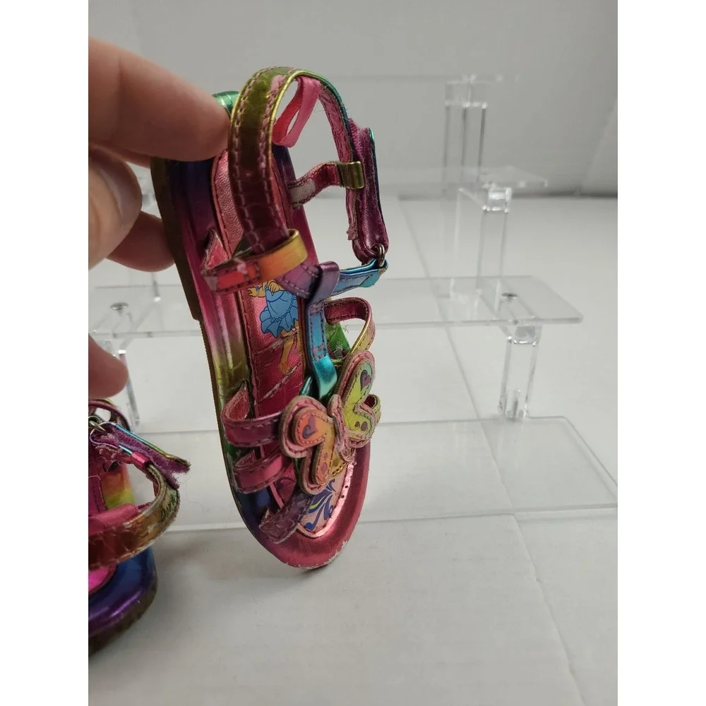 Vintage Dora The Explorer Toddler Girl Shoes Sandal Size‎ 7 Y2K Rainbow Strap - Picture 14 of 16